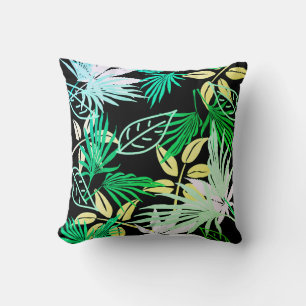 Topical Palm Tree Leaves Pattern Cushion Pillow