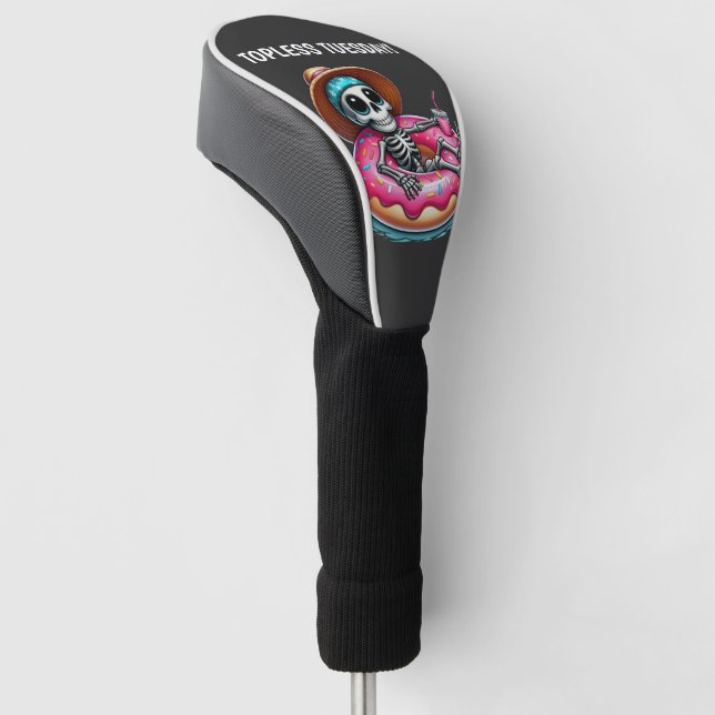 TOPLESS TUESDAY SKELETON GOLF HEAD COVER (Angled)