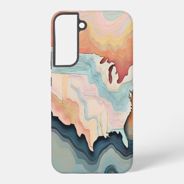 Topo Pastels Samsung Galaxy S22+ Case (Back)