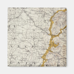 Topographic and Glacial Map of New Hampshire 2 Magnet