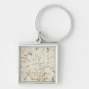 Topographic and Glacial Map of New Hampshire 3 Key Ring