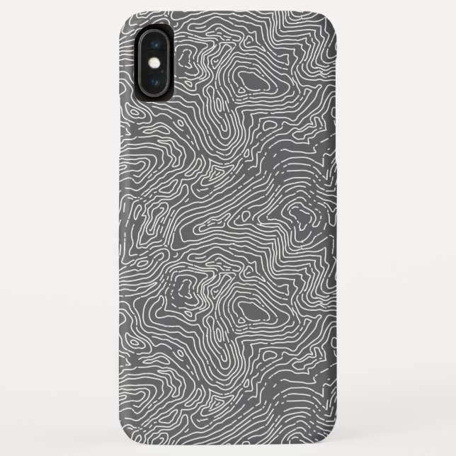 Topographic | Charcoal | iPhone XS Max Case (Back)