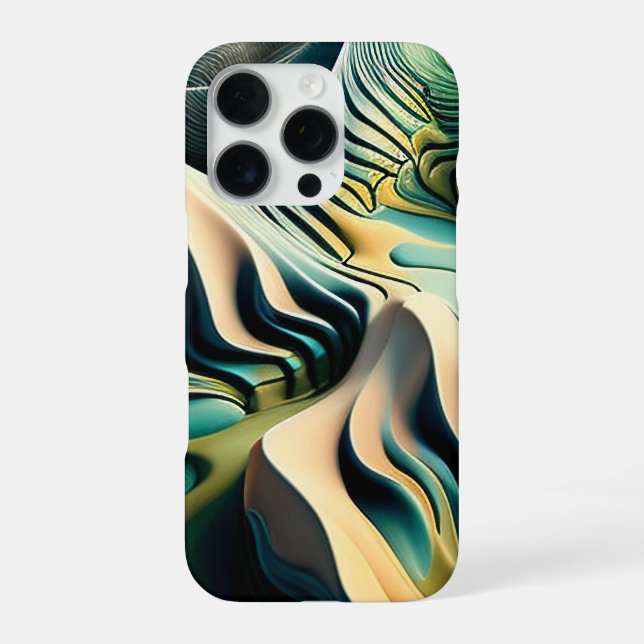 Topographic Currents iPhone Case (Back)