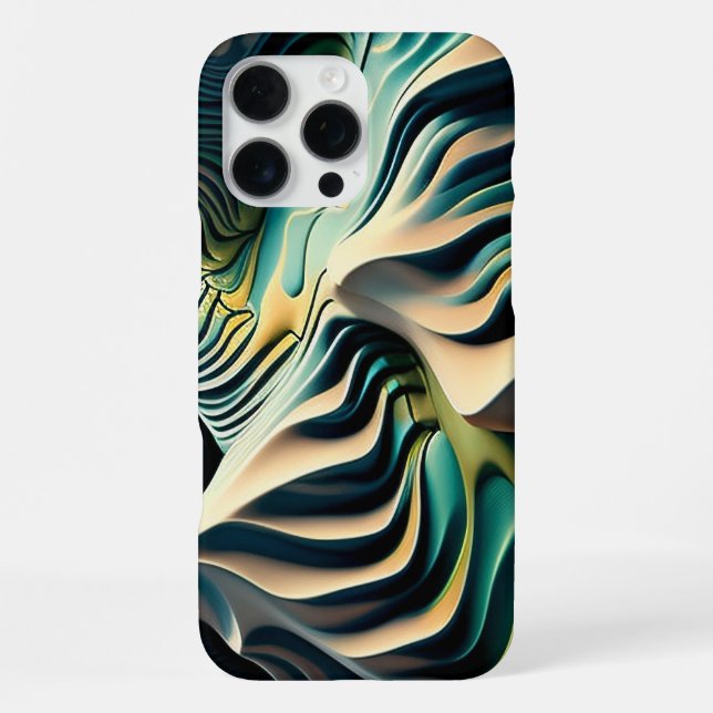Topographic Currents iPhone Case (Back)