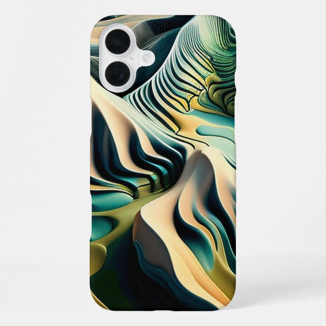 Topographic Currents iPhone Case (Back)