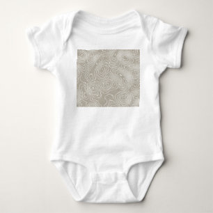 Topographic Earth Lines: Organic Map Baby Bodysuit