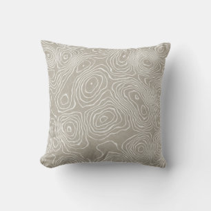 Topographic Earth Lines: Organic Map Cushion