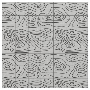 topographic map grey fabric