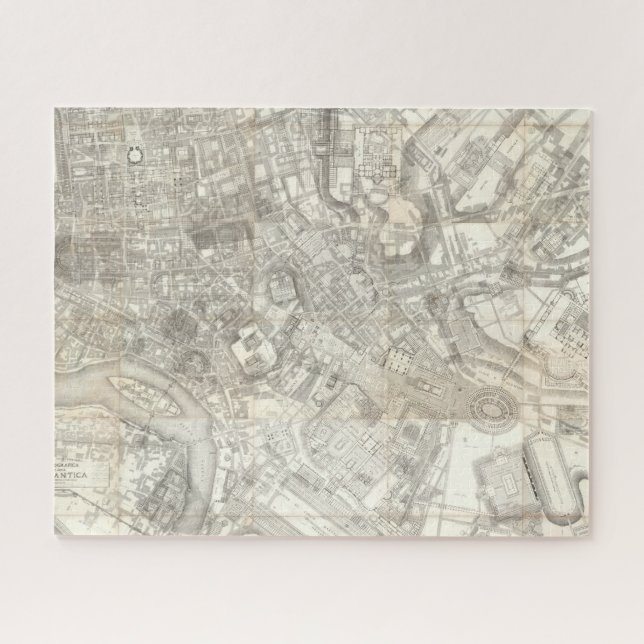 Topographic Map of Ancient Rome, Italy Jigsaw Puzzle (Horizontal)