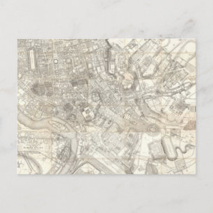 Topographic Map of Ancient Rome, Italy Postcard