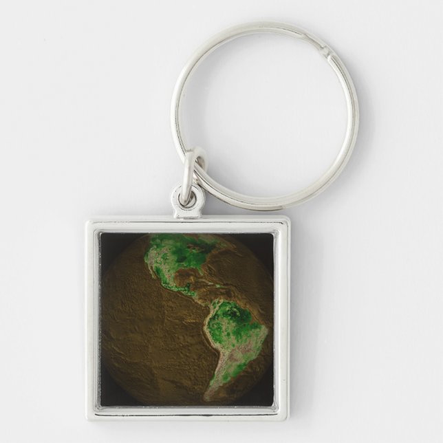 Topographic Map of Earth Key Ring (Front)