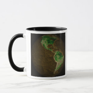 Topographic Map of Earth Mug