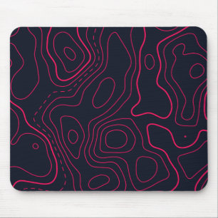 Topographic Map Pattern Mouse Pad