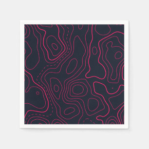 Topographic Map Pattern Napkin