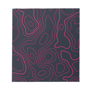 Topographic Map Pattern Notepad
