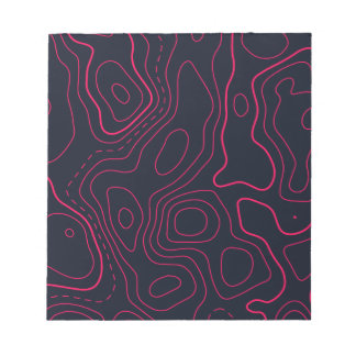 Topographic Map Pattern Notepad