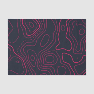 Topographic Map Pattern Tissue Paper
