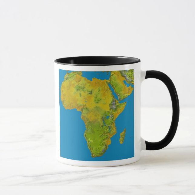 Topographic view of Africa Mug (Right)