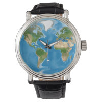 Topographic World Map Earth Illustration