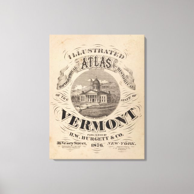 Topographical atlas canvas print (Front)