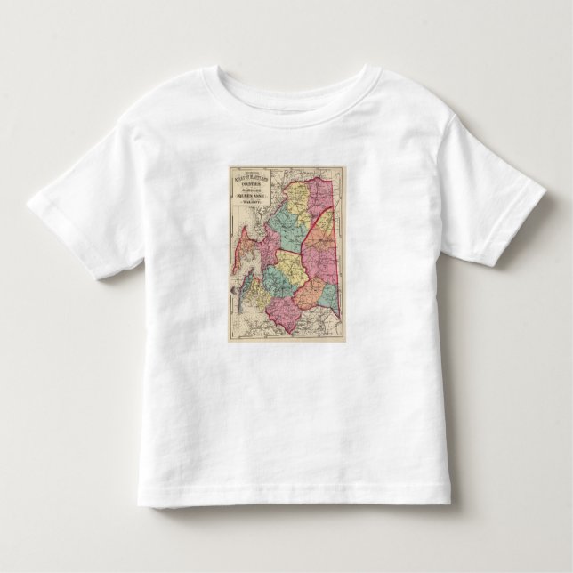Topographical atlas of Maryland counties Toddler T-Shirt (Front)
