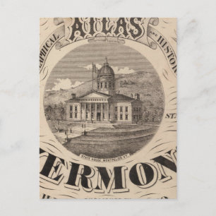 Topographical atlas postcard