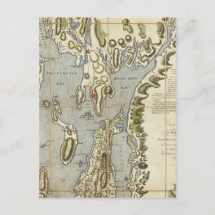Topographical Chart of the Bay of Narraganset Postcard