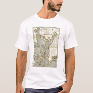 Topographical Chart of the Bay of Narraganset T-Shirt