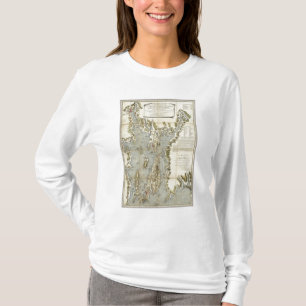 Topographical Chart of the Bay of Narraganset T-Shirt