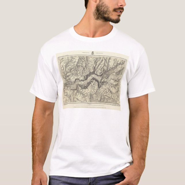 Topographical Map of The Yosemite Valley T-Shirt (Front)