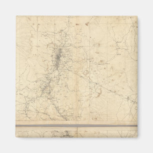 Topographical Map of Washoe Mining Region Magnet