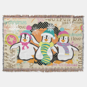 Topography and Penguins Holiday Throw