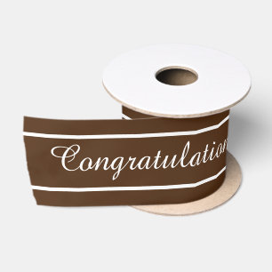 Topography Text Changeable Coffee. Satin Ribbon