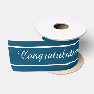 Topography Text Changeable Turquiose. Satin Ribbon