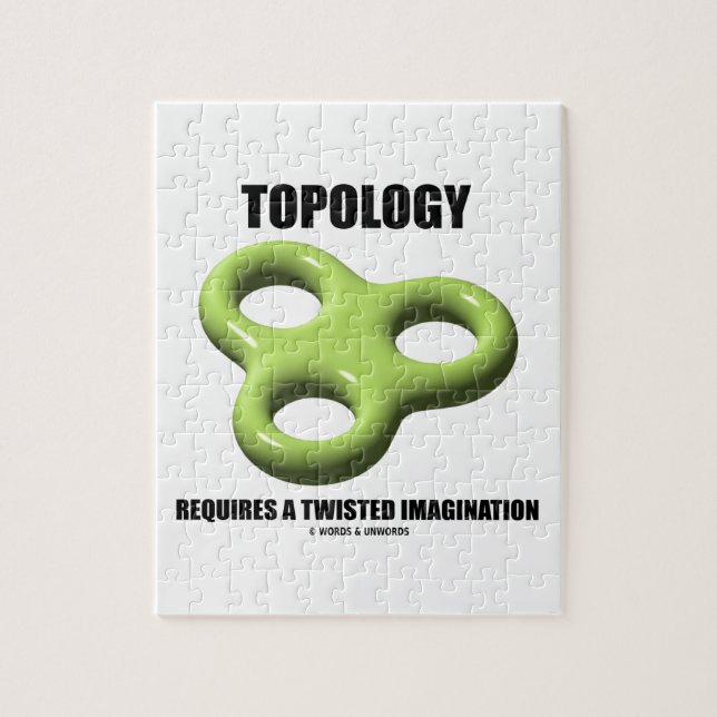 Topology Requires A Twisted Imagination Toroid Jigsaw Puzzle (Vertical)