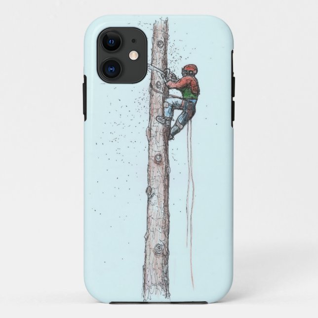 Topping out Arborist Tree Surgeon Case-Mate iPhone Case (Back)