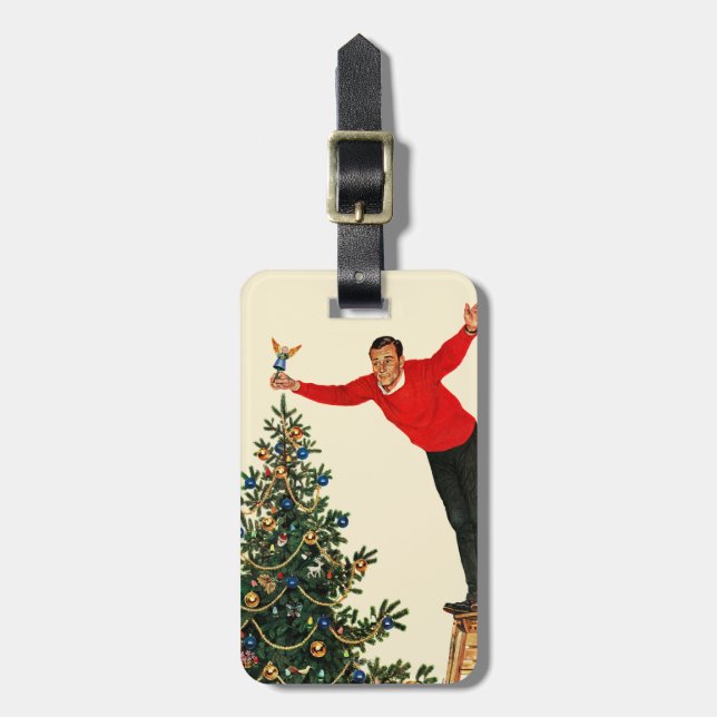 Topping the Tree Luggage Tag (Front Vertical)