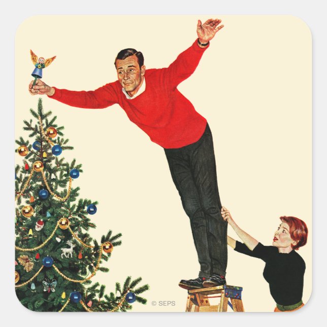Topping the Tree Square Sticker (Front)