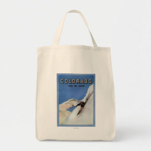 Tops the Nation - Skiing Promotional Poster Tote Bag