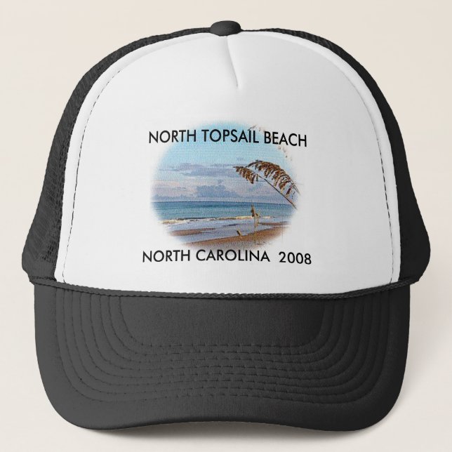 TOPSAIL BEACH 1, NORTH TOPSAIL BEACH, NORTH CAR... TRUCKER HAT (Front)