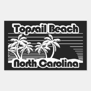 Topsail Beach North Carolina Rectangular Sticker