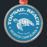 Topsail Beach (sea turtle) Metal Tree Decoration<br><div class="desc">Topsail Beach,  North Carolina.</div>