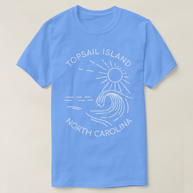 Topsail Island North olina Sunshine and Waves T-Shirt (Design Front)