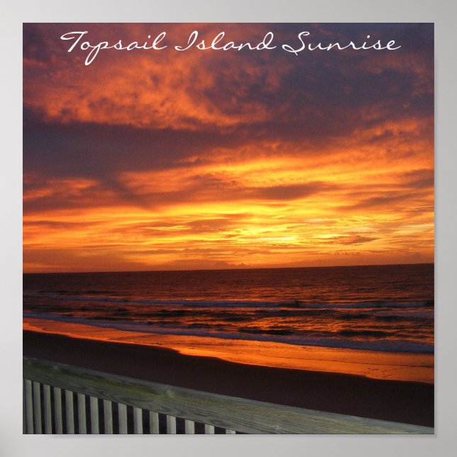 Topsail Island Sunrise Print (Front)