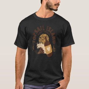 Topsail Nc Beach Summer Waves And Wine T-Shirt