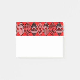 Topsy Turvy Hearts Post-it Notes