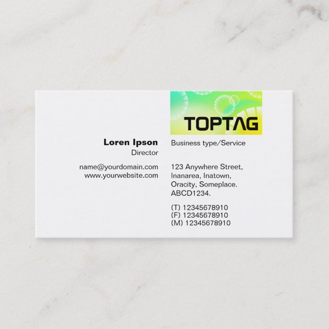 TopTag v2 - Abstract 01 Business Card (Front)