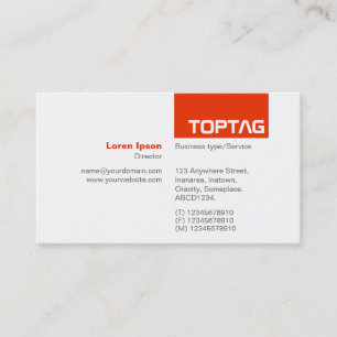 TopTag v2 - Brick Red Business Card