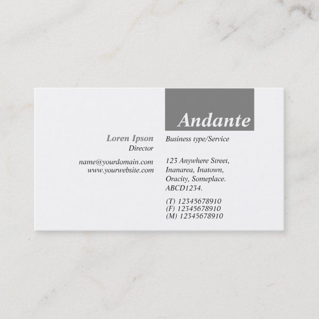 TopTag v3 - 50% Grey Business Card (Front)
