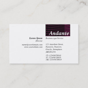 TopTag v3 - Tone Corner - Hot Pink Business Card